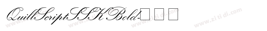 QuillScriptSSK Bold字体转换